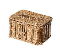 CHICAMPERA Woven Tissue Box Cover Light Color Decorative Hand Woven Holder for Home Bathroom Compact Storage Box Practical and Stylish