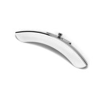 CHICAMPERA Zinc Alloy Banjo Armrest Single Leg Design with Mounting Bolt and Retainer Polished Silver Finish for Restoration of Vintage Model Banjos