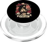 Chicana Con Sazón Vaquero Rodeo Art PopSockets PopGrip for MagSafe