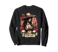 Chicana Con Sazón Vaquero Rodeo Art Sweatshirt
