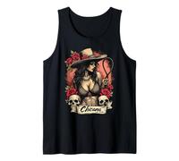 Chicana Con Sazón Vaquero Rodeo Art Tank Top