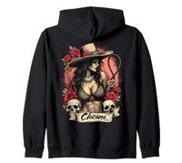 Chicana Con Sazón Vaquero Rodeo Art Zip Hoodie