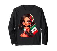Chicana Mexican Girl Mexican Chingona Badass Women Patriotic Long Sleeve T-Shirt