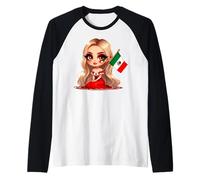 Chicana Mexican Girl Mexico Chingona Badass Women Patriotic Raglan Baseball Tee