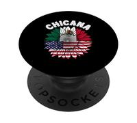 Chicana Mexican Pride Flag Mexico Roots Heritage PopSockets Adhesive PopGrip