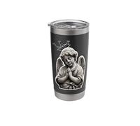 Chicano Angel Cherub Statue Pray King Crown Stainless Steel Insulated Tumbler