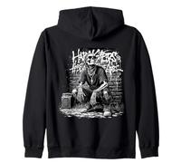 Chicano Cholo Graffiti Style Barrio Vibes Zip Hoodie