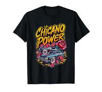 Chicano Power Mexican American Latina Rider Cholo Pride Value Graphic T-Shirt, Men, Black, M
