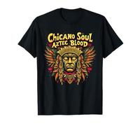 Chicano Soul Aztec Blood Mexican Latino Art T-Shirt