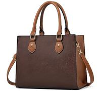 CHICAROUSAL Crossbody Purses and Handbags for Women PU Leather Tote Top Handle Satchel Shoulder Bags, Dark Brown -Br