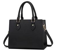 CHICAROUSAL Crossbody Purses and Handbags for Women PU Leather Tote Top Handle Satchel Shoulder Bags, Liz Black