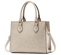 CHICAROUSAL Crossbody Purses and Handbags for Women PU Leather Tote Top Handle Satchel Shoulder Bags, Pearlescent Grey
