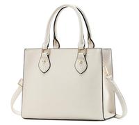 CHICAROUSAL Crossbody Purses and Handbags for Women PU Leather Tote Top Handle Satchel Shoulder Bags, Bl Cream Grey