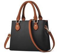 CHICAROUSAL Purses and Handbags for Women Leather Crossbody Bags Women's Tote Shoulder Bag, Cc Brown Black