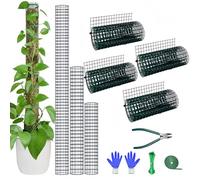 Chicarry Moss Pole DIY Kit, 13.2ft Metal Pole for Plants Monstera, 4Pcs 8.3in×3.3ft Steel Mesh With Plier, Cable Ties, Sphagnum Moss (13.2ft Wire Mesh With Plier)