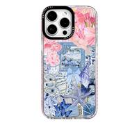 ChiCaseVer for iPhone 14 Case, Coastal Vintage Collage Pattern with Flowers & Shells, Military-Grade Drop Protection, Cute Soft Slim TPU Protective Cover with Camera Protection for Women & Girls