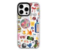 ChiCaseVer for iPhone 16 Plus Case, Quirky Retro Collage, Fun Y2K Soft Slim TPU Compatible with MagSafe, Military-Grade Drop Protection & Camera Protection for Women Girls