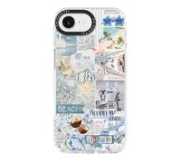 ChiCaseVer for iPhone 16e & iPhone 17e Case, Nostalgic Blue Tropical Summer Beach Collage, Coastal TPU Compatible with MagSafe & Military-Grade Drop Protection & Camera Control for Women Girls