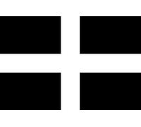 Chicbanners 2 x Cornwall Saint Piran County Flags 200mm wide Gloss Vinyl Bumper Sticker Self Adhesive Gloss Sticker 200mm x 84mm