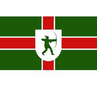 Chicbanners 2 x Nottinghamshire County Flags 200mm wide Gloss Vinyl Bumper Sticker Self Adhesive Gloss Sticker 200mm x 84mm