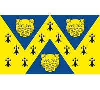 Chicbanners 2 x Shropshire County Flag 100mm wide Gloss Vinyl Bumper Sticker Self Adhesive Gloss Sticker 100mm x 42mm