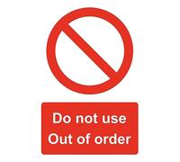Chicbanners Danger Caution Do Not Use Out Of Order Safety Warning Safety Sign Self Adhesive Gloss Sticker 160mm x 125mm