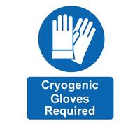 Chicbanners Danger Cryogenic Gloves Required Safety Warning Safety Sign Self Adhesive Gloss Sticker 160mm x 125mm