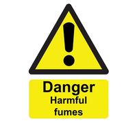 Chicbanners Danger Harmful Fumes Safety Warning Safety Sign Self Adhesive Gloss Sticker 160mm x 125mm