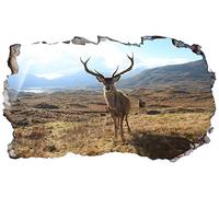 Chicbanners Deer Stag Forest V103 3D Magic Window Wall Sticker Self Adhesive Poster Wall Art Space Scene size 1000mm wide x 600mm deep (large)