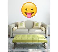 Chicbanners Emoji Emoticon Smiley Tongue Face Wall Art High Gloss Sealed Adhesive Vinyl Sticker 330mm x 330mm