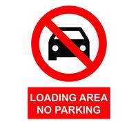 Chicbanners External Loading Area No Parking A4 Warning Safety Sign Self Adhesive Gloss Sticker A4 297mm x 210mm