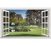 Chicbanners Golf Course V102 3D Magic Window Wall Sticker Self Adhesive Poster Wall Art Size 1000mm wide x 600mm deep (large)