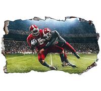 Chicbanners NFL American Football Players 3D V105 Magic Window Wall Sticker Self Adhesive Poster Wall Art size 1000mm wide x 600mm deep (large)