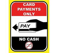 Chicbanners Notice V011 Credit Card Payments Only No Cash Accepted Sign Self Adhesive Gloss Sticker A4 297mm x 210mm