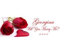 Chicbanners PERSONALISED Will You Marry Me Marriage Proposal V1 BANNER POSTER Custom Design 1500mm x 500mm (5 feet wide) ANY AGE PLUS TEXT CAN BE ADDED