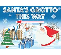 Chicbanners Santa Grotto Santas Father Christmas V10 Sign Notice Directional A1 841mm x 594mm Wall BANNER
