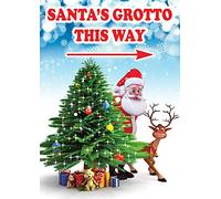 Chicbanners Santa Grotto Santas Father Christmas V7 Sign Notice Directional A1 841mm x 594mm Wall BANNER