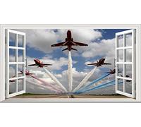 Chicbanners The Red Arrows V101 Magic Window Wall Sticker Self Adhesive Poster Wall Art Size 1000mm wide x 600mm deep (large)