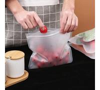 10PCS Reusable Thick Silicone Food Storage Bags Freezer Bag Leak Proof Sealed Bags(L: 28 X 20.4cm)