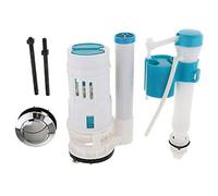 ChicBosomn Toilet Cistern Fill Kit, Old Toilet Drain Valve, Dual Flush Toilet Cistern Fill Parts, Universal Bathroom Kit Set of 3, Drain Flush Valve Button Set, Fit for Cistern Height 18-24cm