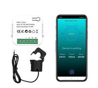 ChicBosomn Zigbee Smart Home Energy Monitor, Real Time Electricity Monitor/Meter, Solar/Net Metering, Work with Tuya/for Smart Life APP(Monitor with 1 80A Sensors)