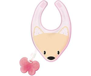 Chicco 0000258210000 "Fresh Bib Bib with Removable Teething Ring Girl, Pink