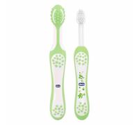 Chicco 0000696100000 Training Toothbrush Set Includes Toothbrush and Massage Brush, 4M+, Green