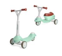 Chicco 2-in-1 Evolutive Scooter for Children from 1 Year Old, Scooter from 2 Years, Maximum Load 20 kg, Swivel Handlebars and Rubber Wheels, Lightweight and Easy to Carry