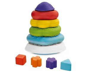 Chicco 2-in-1 Stacking Ring Tower Toy | Motor Skills Development Kids Toy, 6-36m