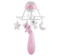 Chicco 3 in 1 Rainbow Carousel Mobile for Crib and Moses Basket, 3 Setups, Rainbow Projection, Nature Sounds, Next2Me Compatible, Remote Control, 0 Months, Pink