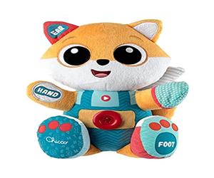 Chicco ABC Foxy Baby Plush Toy, 6 Months, Bilingual Talking Toy, with Interactive Buttons and Montessori Activities, Games for Kids 6 Months - 4 Years