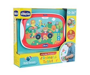 Chicco Animal Tablet Game, Electronic Talking With Fun Content On Animals, Batteries Included, 12-36 Months, Multicolor