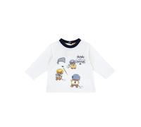Chicco Baby Boys' T-Shirt in Cotone a Maniche lunghe Toddler Sleepers, Bianco E BLU, 12 Months