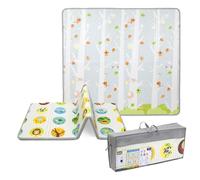 Chicco Baby Crawling Mat, Extra Large, 200 x 180 cm, Thickness 1.3 cm, Reversible Baby Play Mat with Animals and Landscape, Double Face, Foldable, Super Soft and Colourful, for Children's Room, 0+
